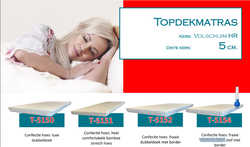 Topdekmatras T-5150